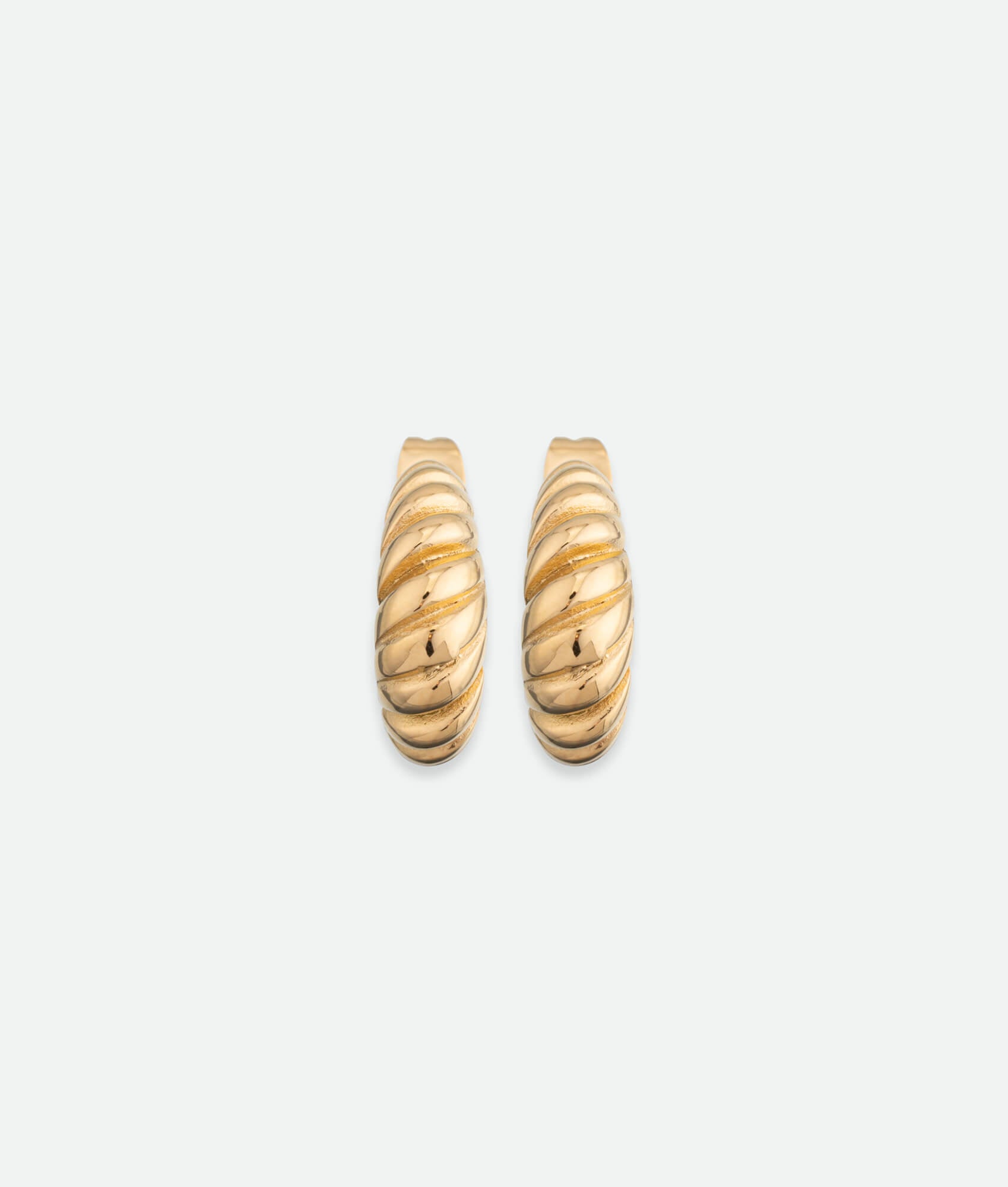 gold Croissant hoop Earrings