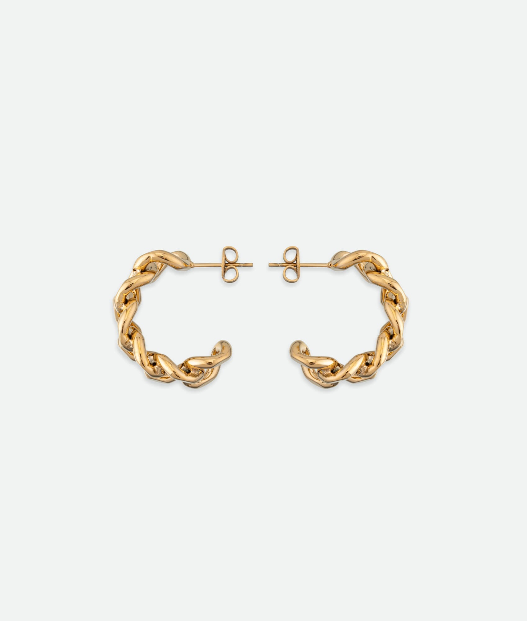 Link Chain Hoop Earrings gold