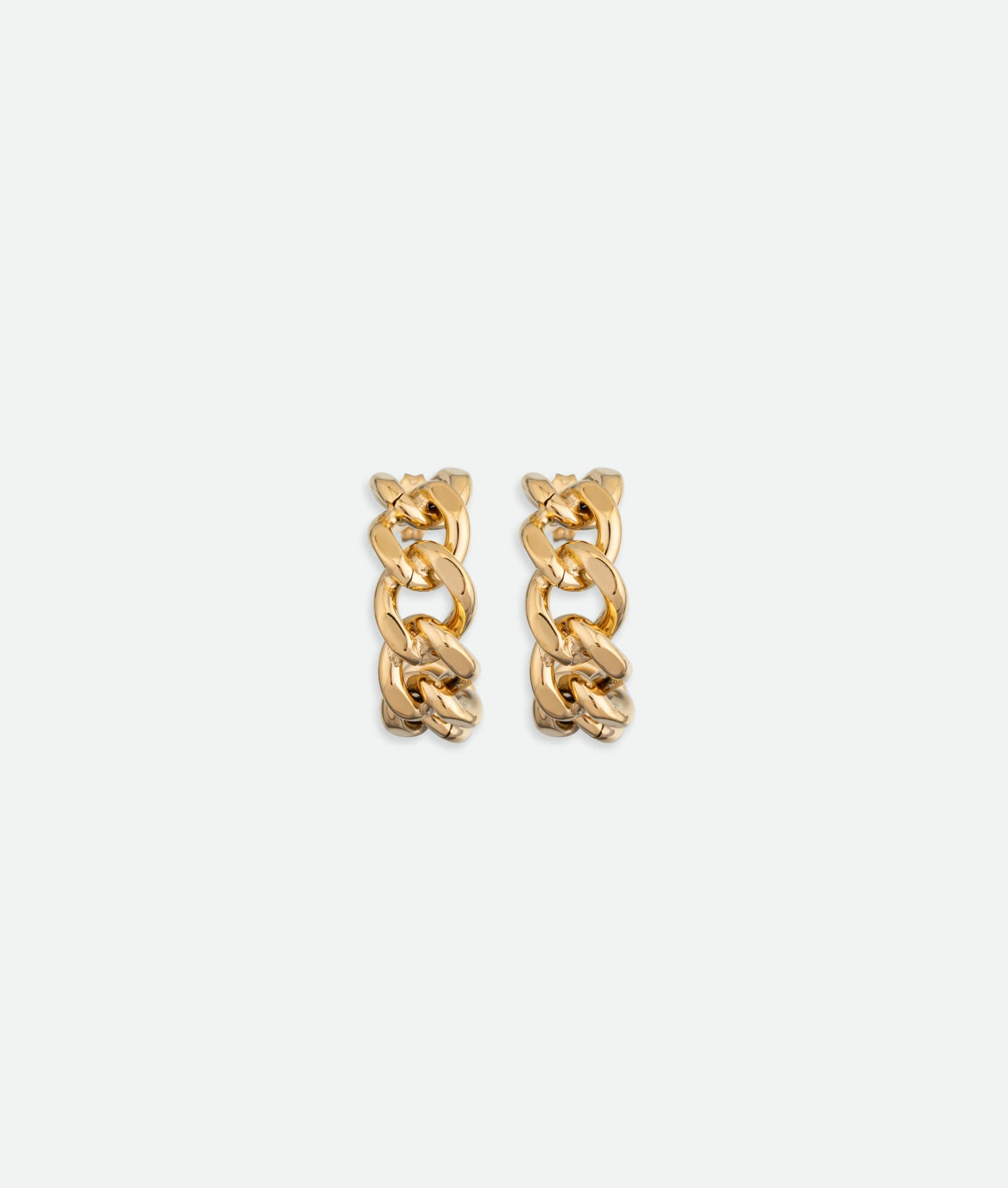 Link Chain Hoop Earrings gold