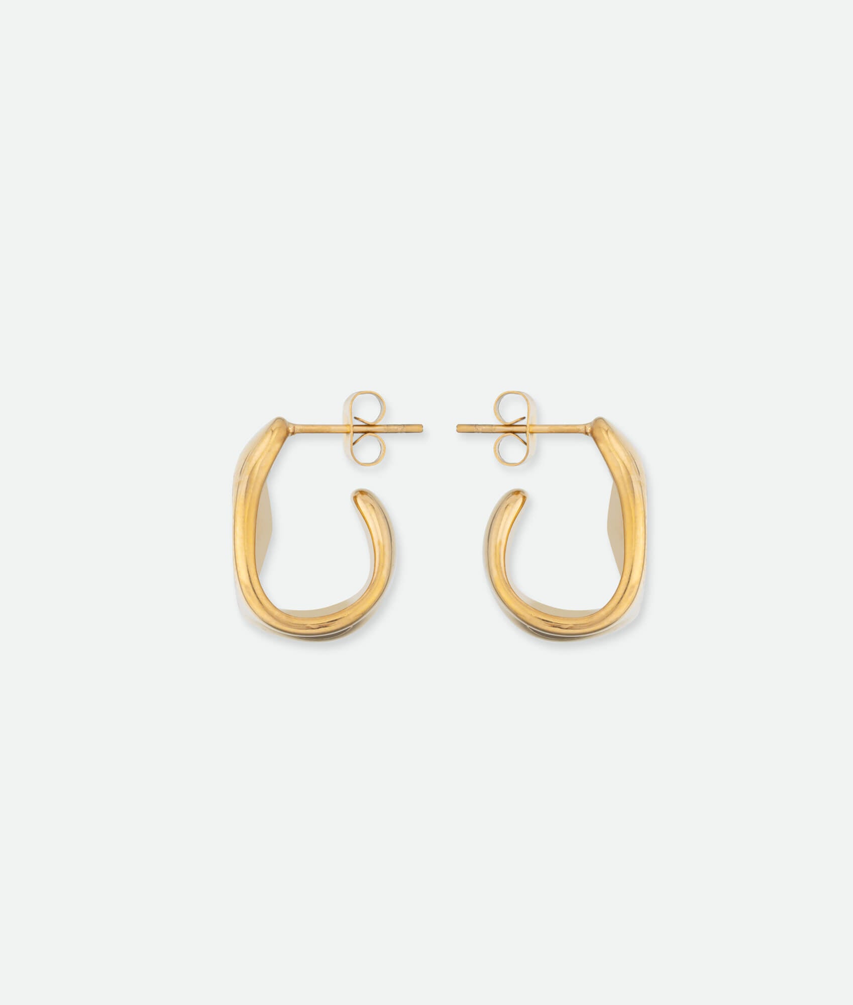 Gold Melting Hoop Earrings