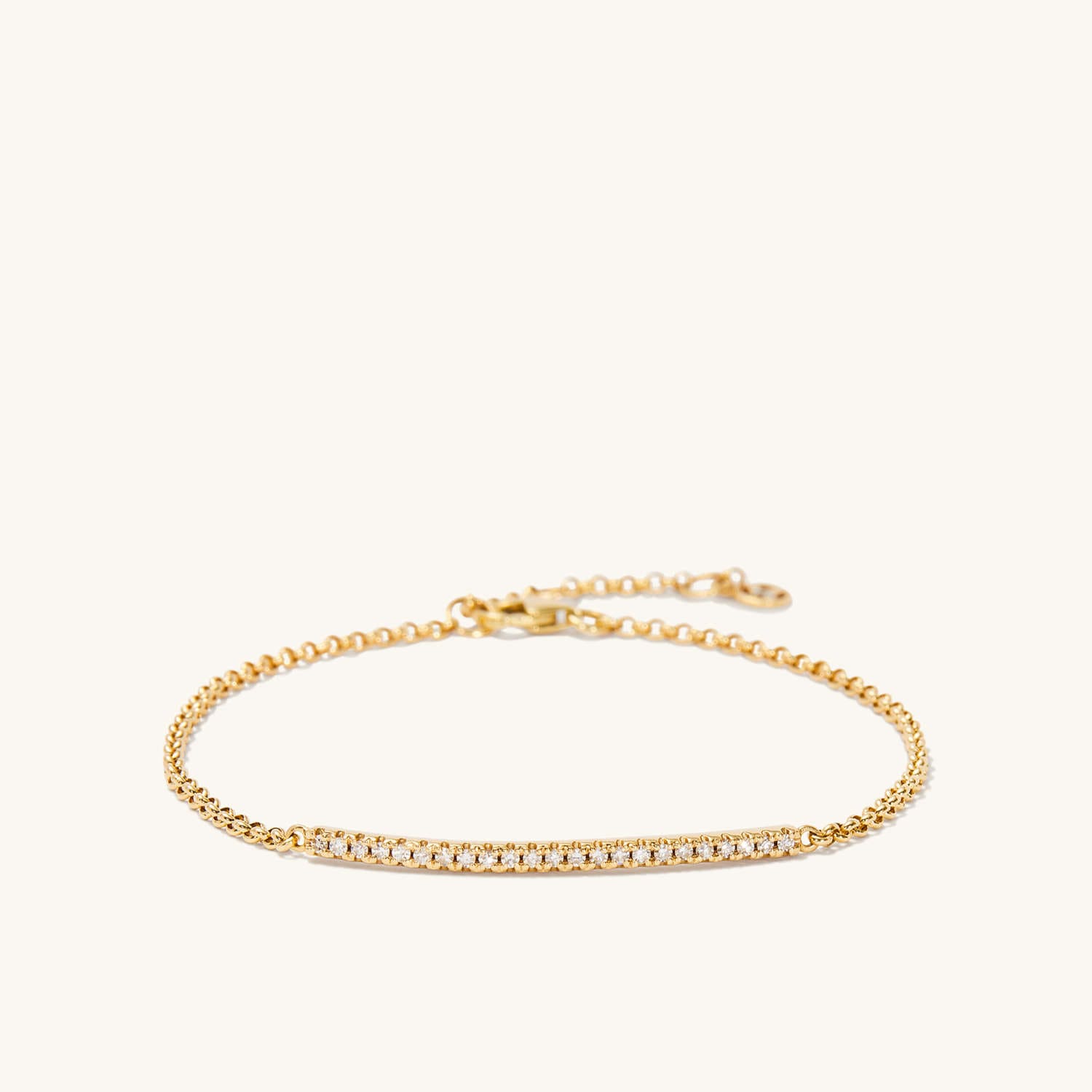 Diamond Bar Bracelet Gold