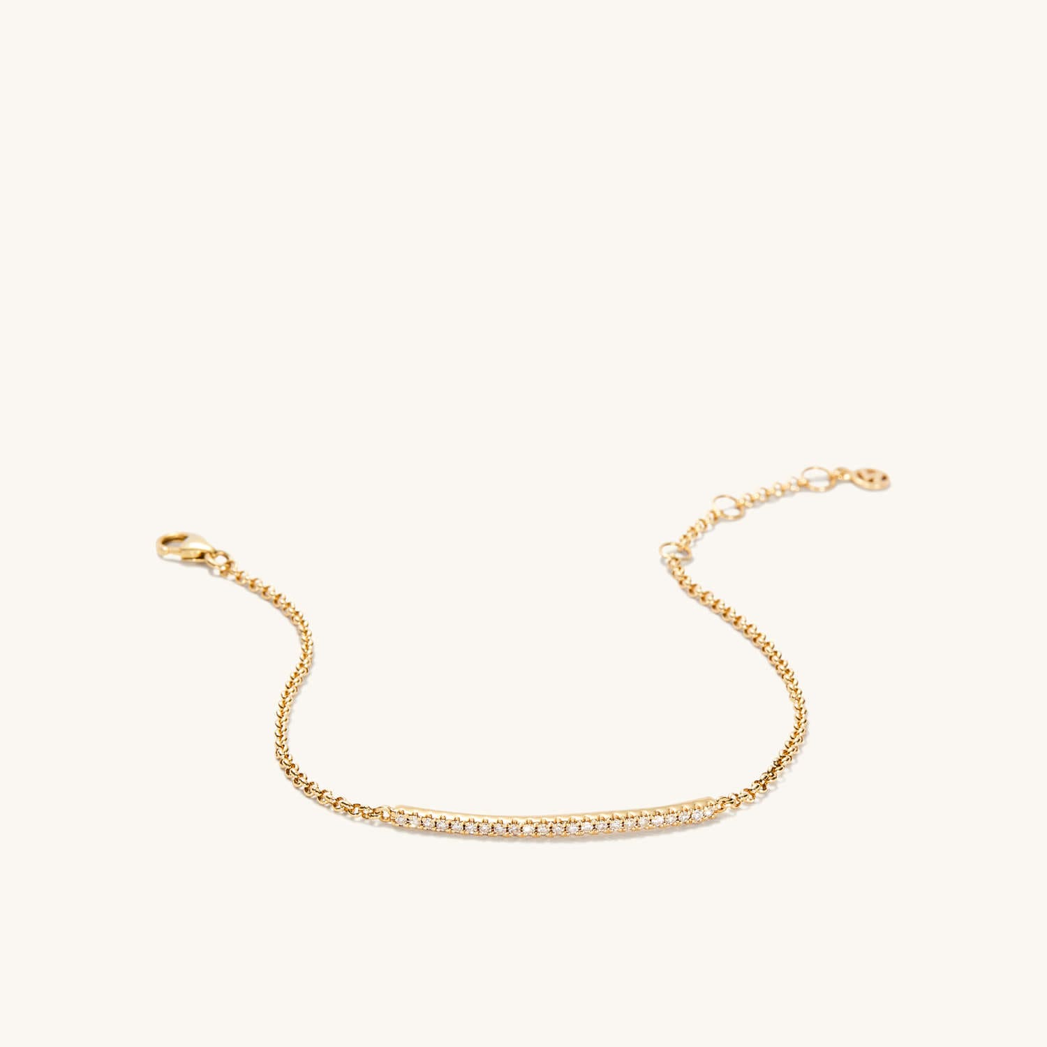 Diamond Bar Bracelet Gold