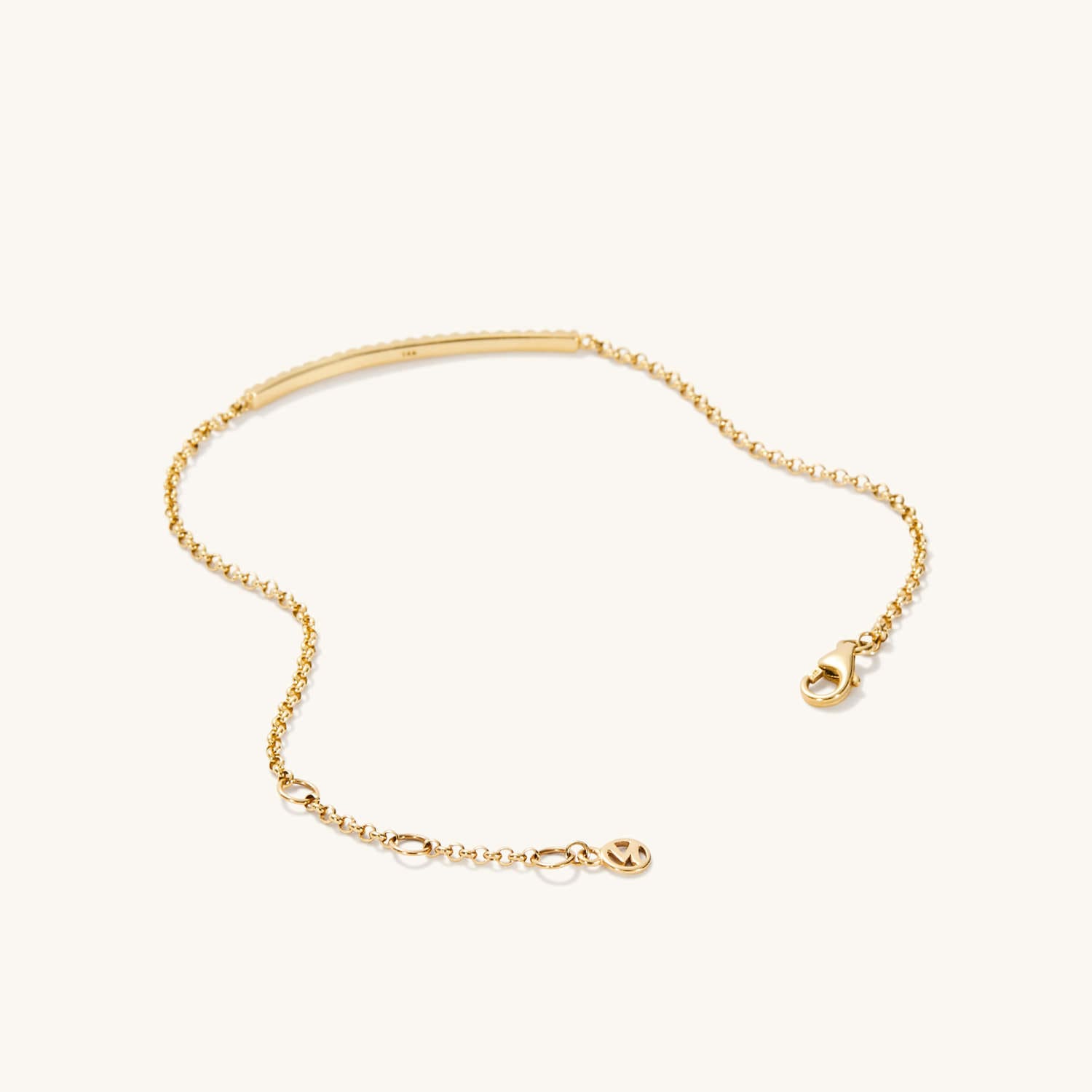 Diamond Bar Bracelet Gold