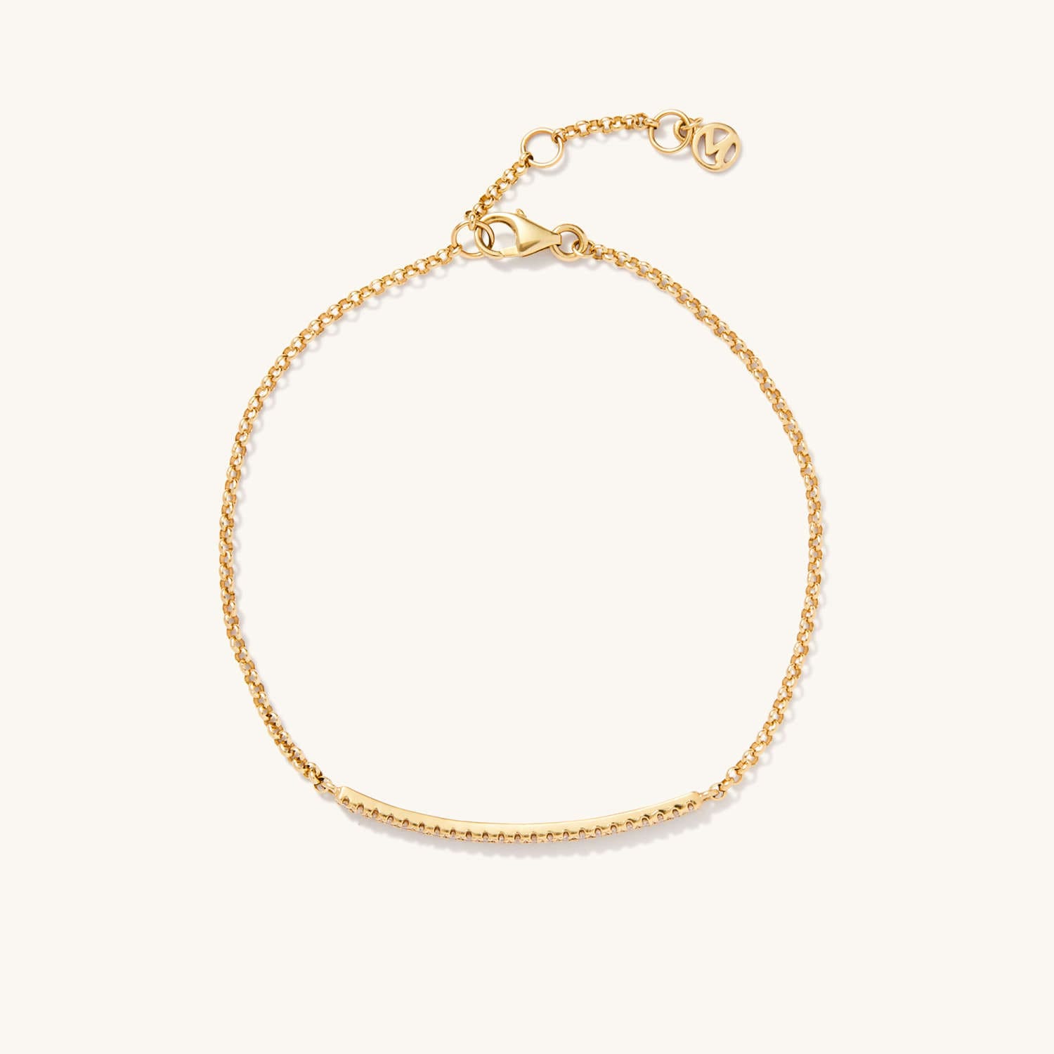 Diamond Bar Bracelet Gold