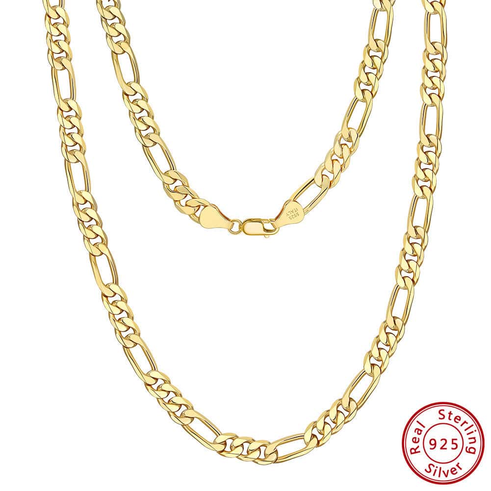 18k Figaro Chain Necklace