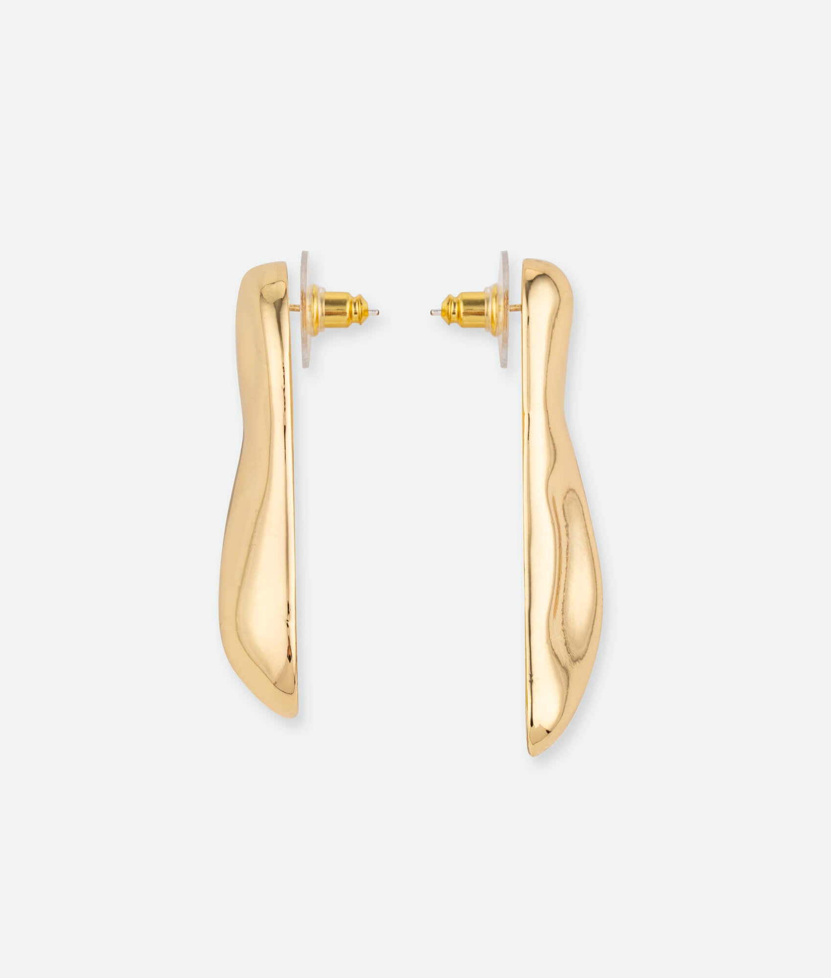 asymmetrical earrings gold