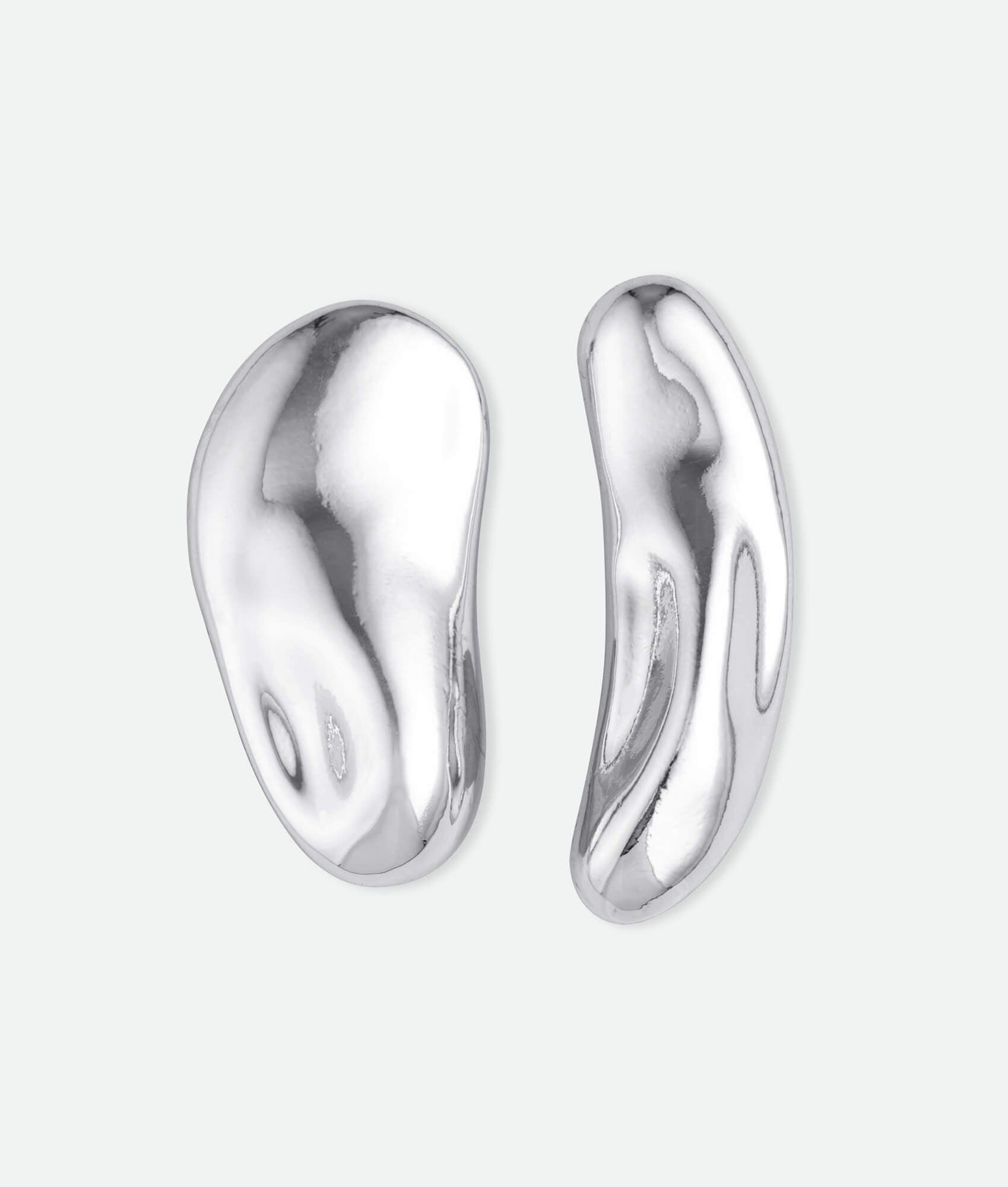 French asymmetrical earrings silver