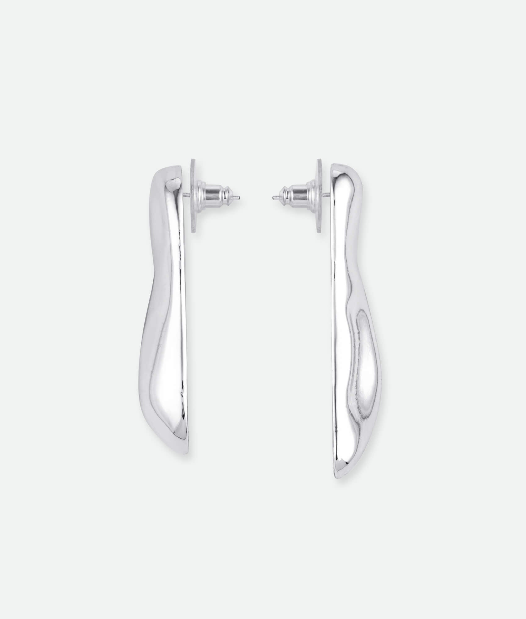 asymmetrical earrings silver