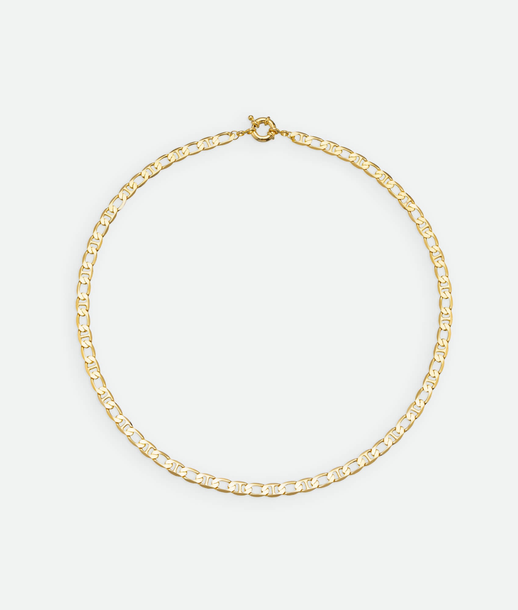 Gold Hoop Pendant Necklace