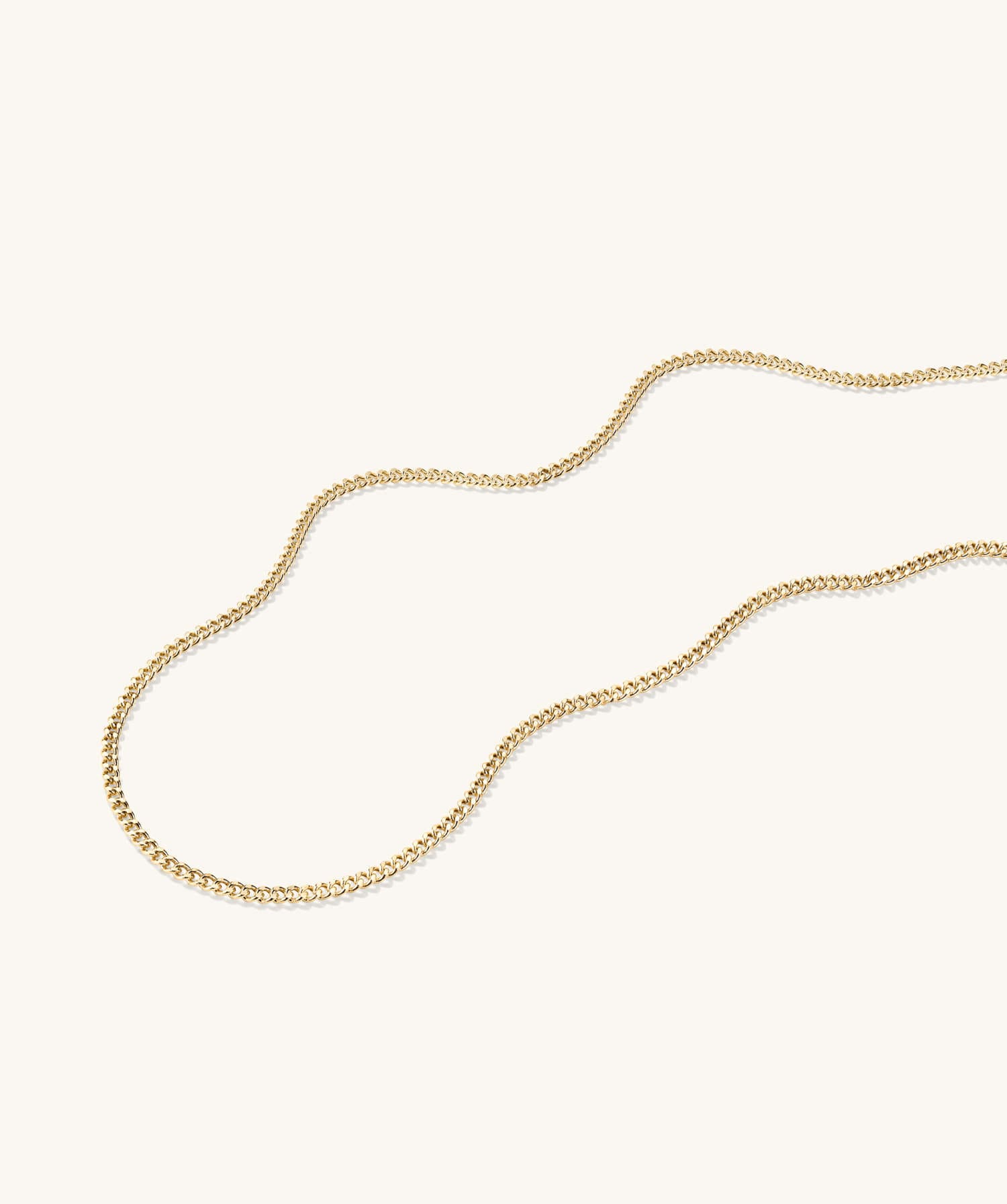 Gold Flat Figaro Chain Necklace