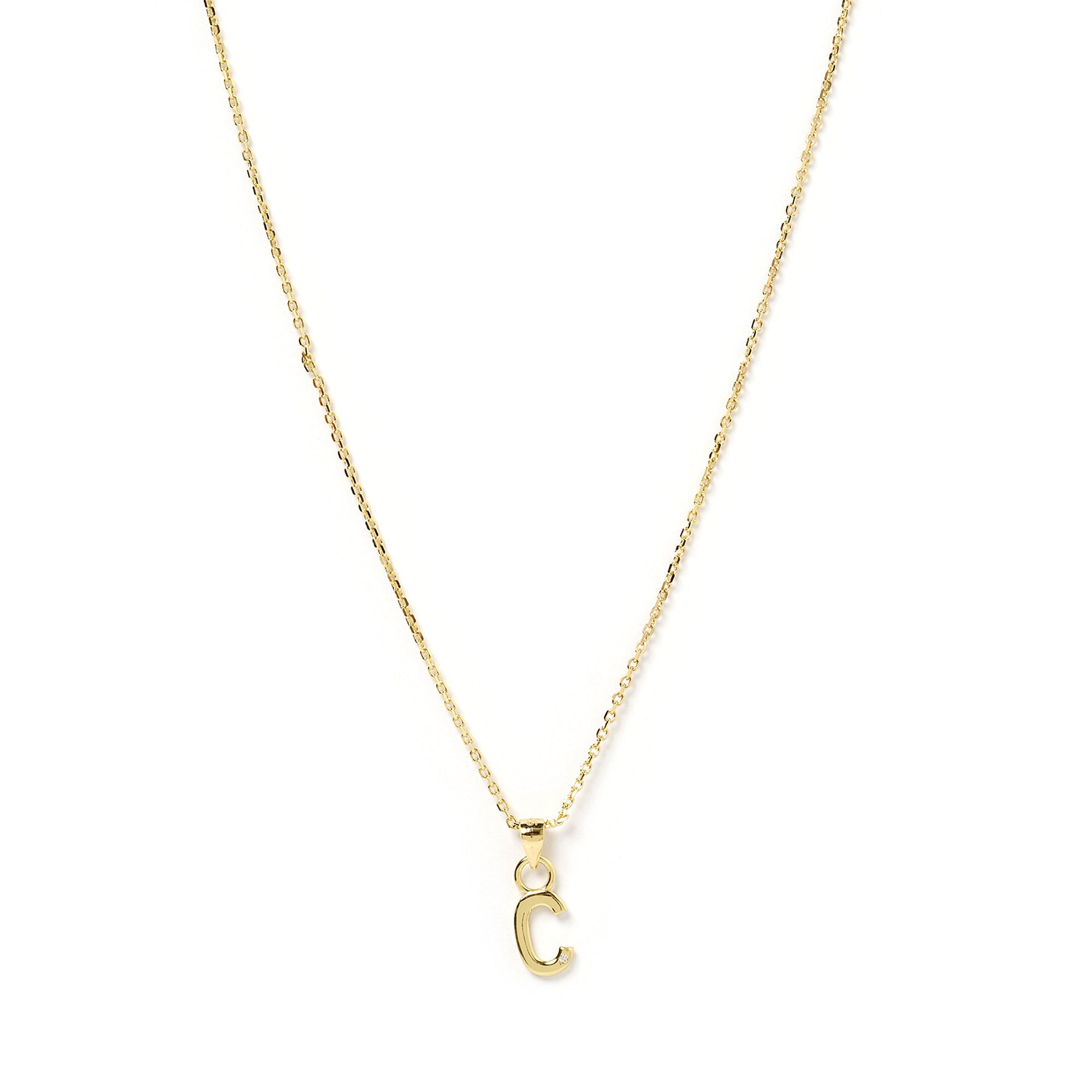 Initial Gold Charm Necklace