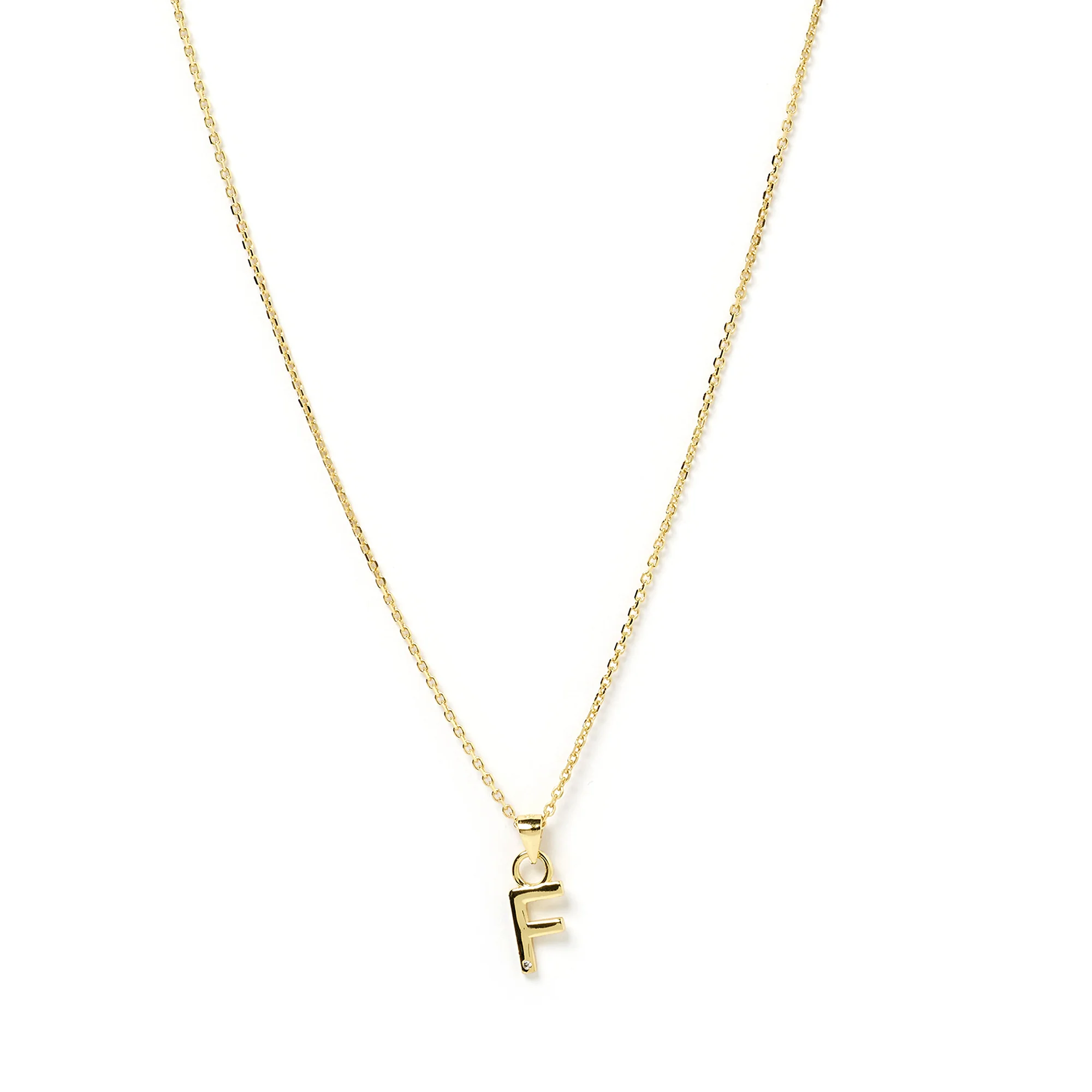 Initial Gold Charm Necklace