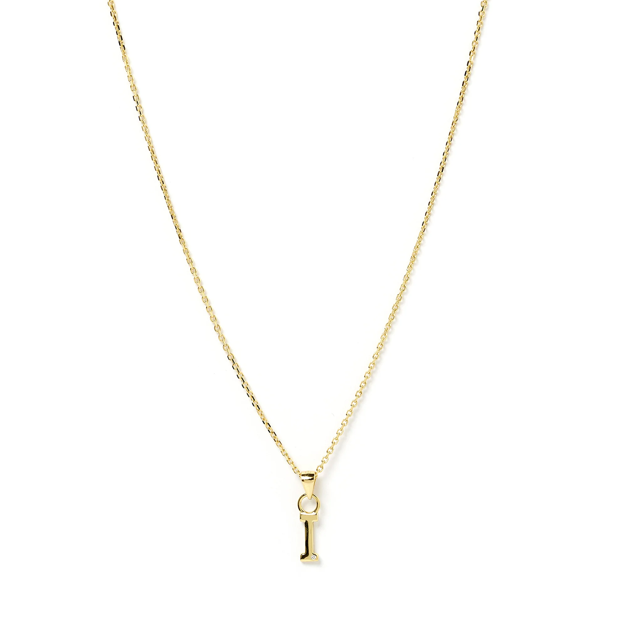 Initial Gold Charm Necklace