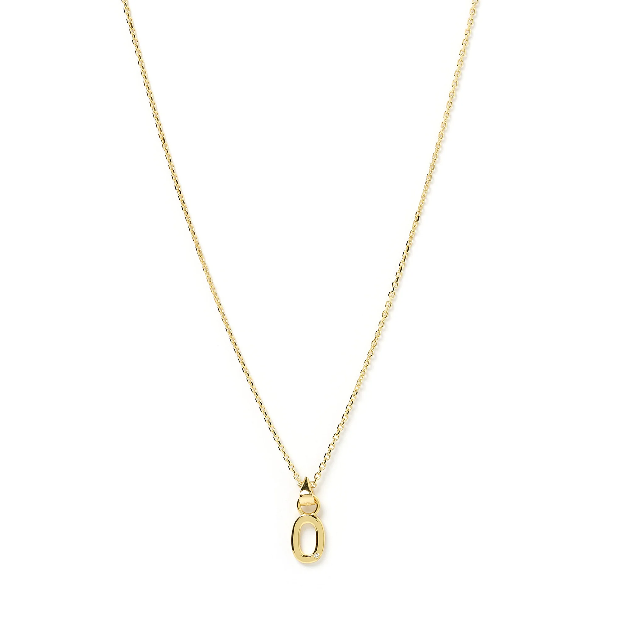 Initial Gold Charm Necklace