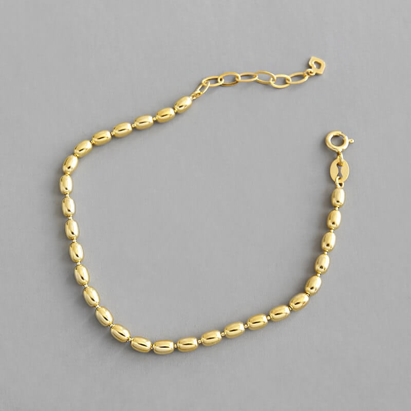 Beaded Chain Bracelet Gold