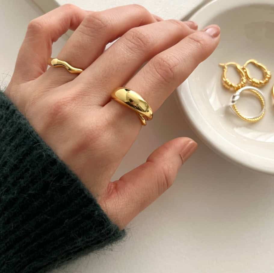 Gold Curved Ring