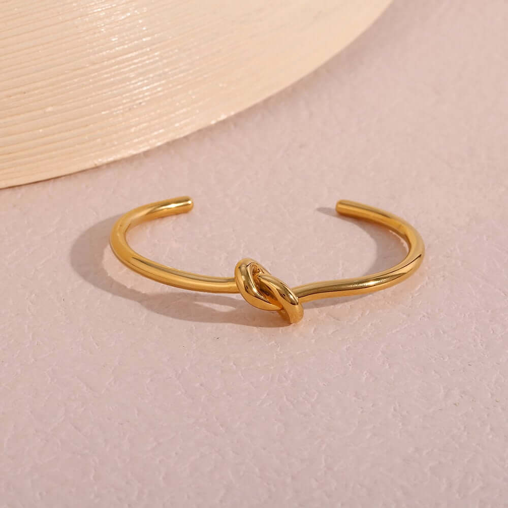 knot bangle 18k gold plated
