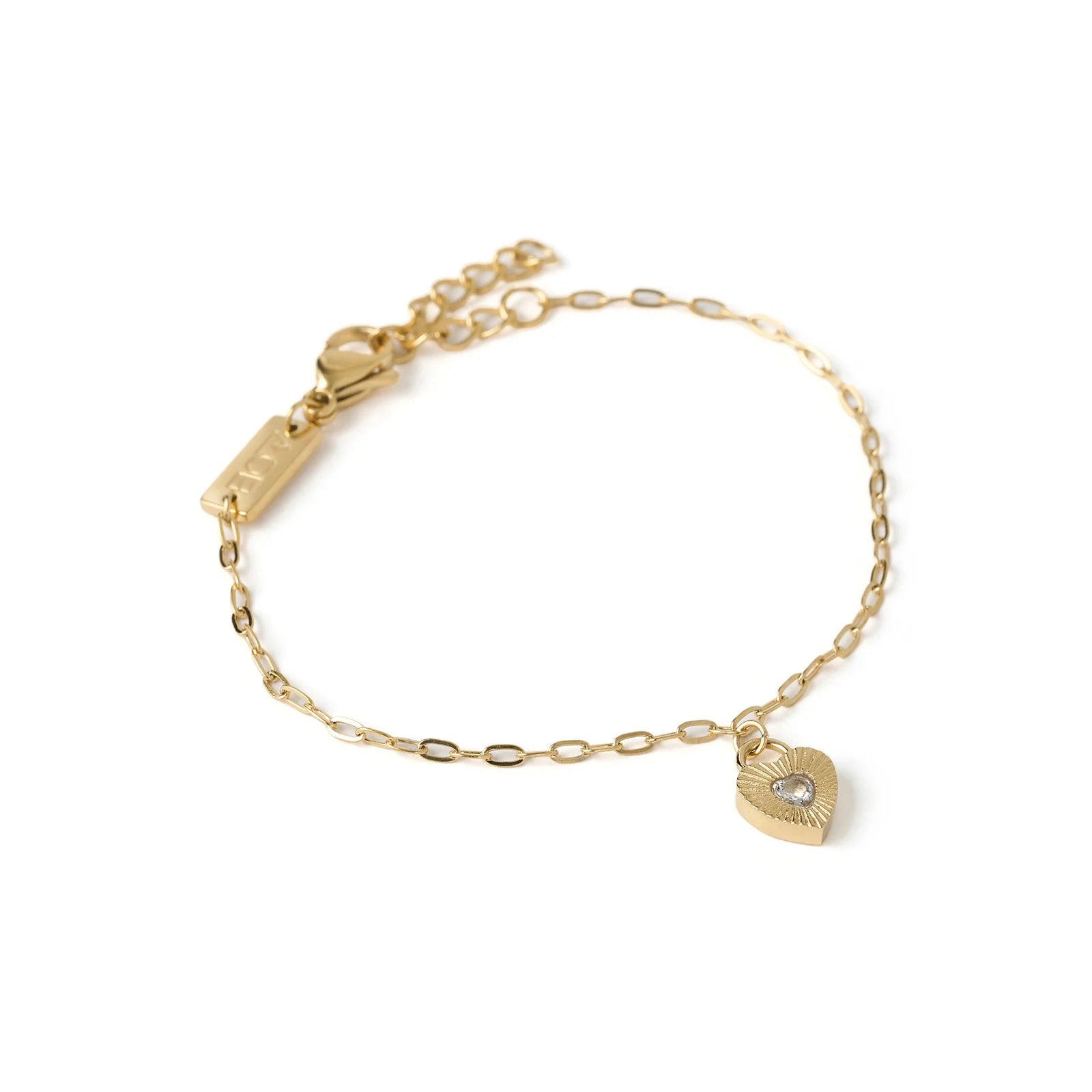 Ruby Heart Bracelet - Red