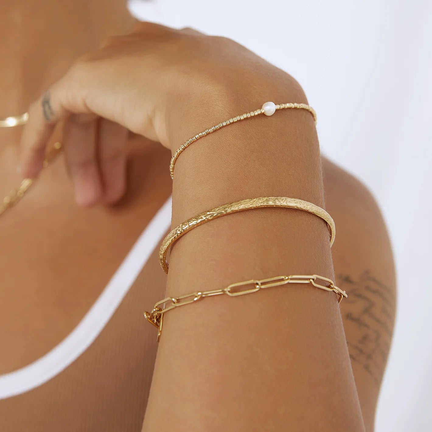Stevie Gold Cuff Bracelet 5