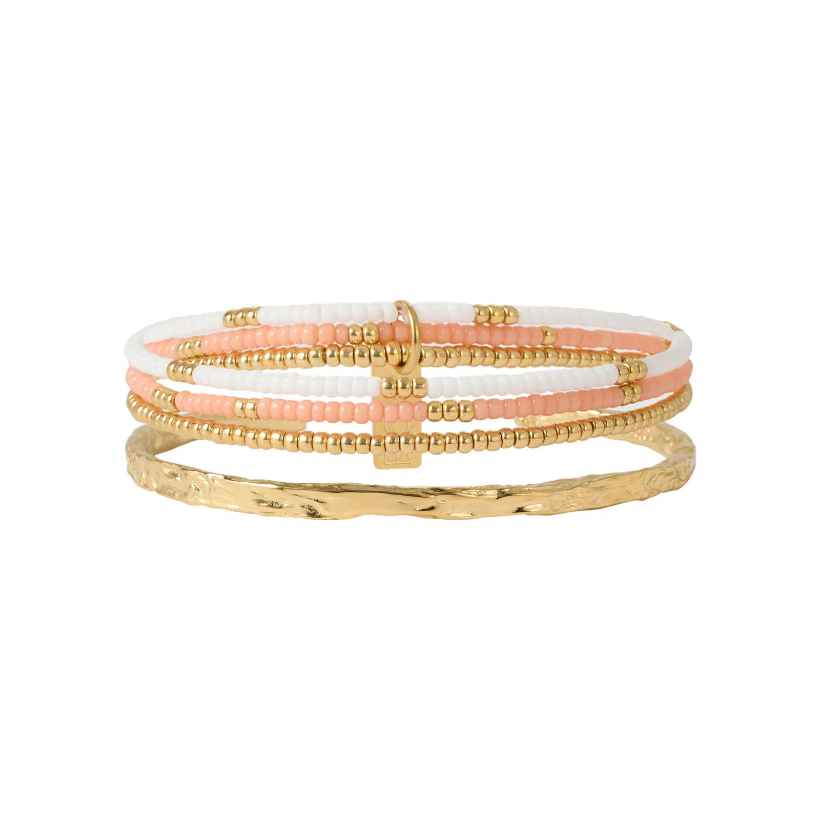 Sunshine Bracelet Stack Coral
