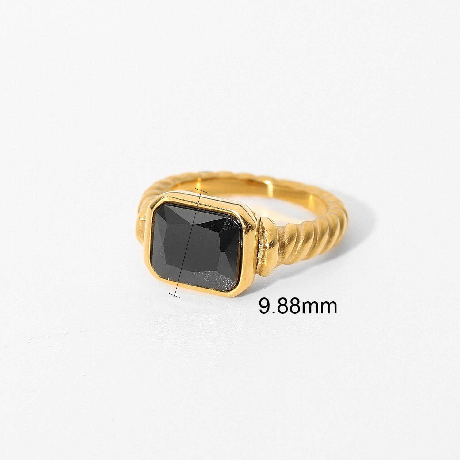 Trendy Gold Zircon Signet