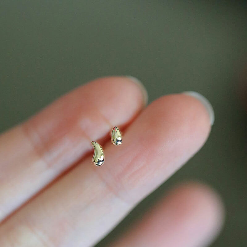 Mismatched Gold Stud Earrings