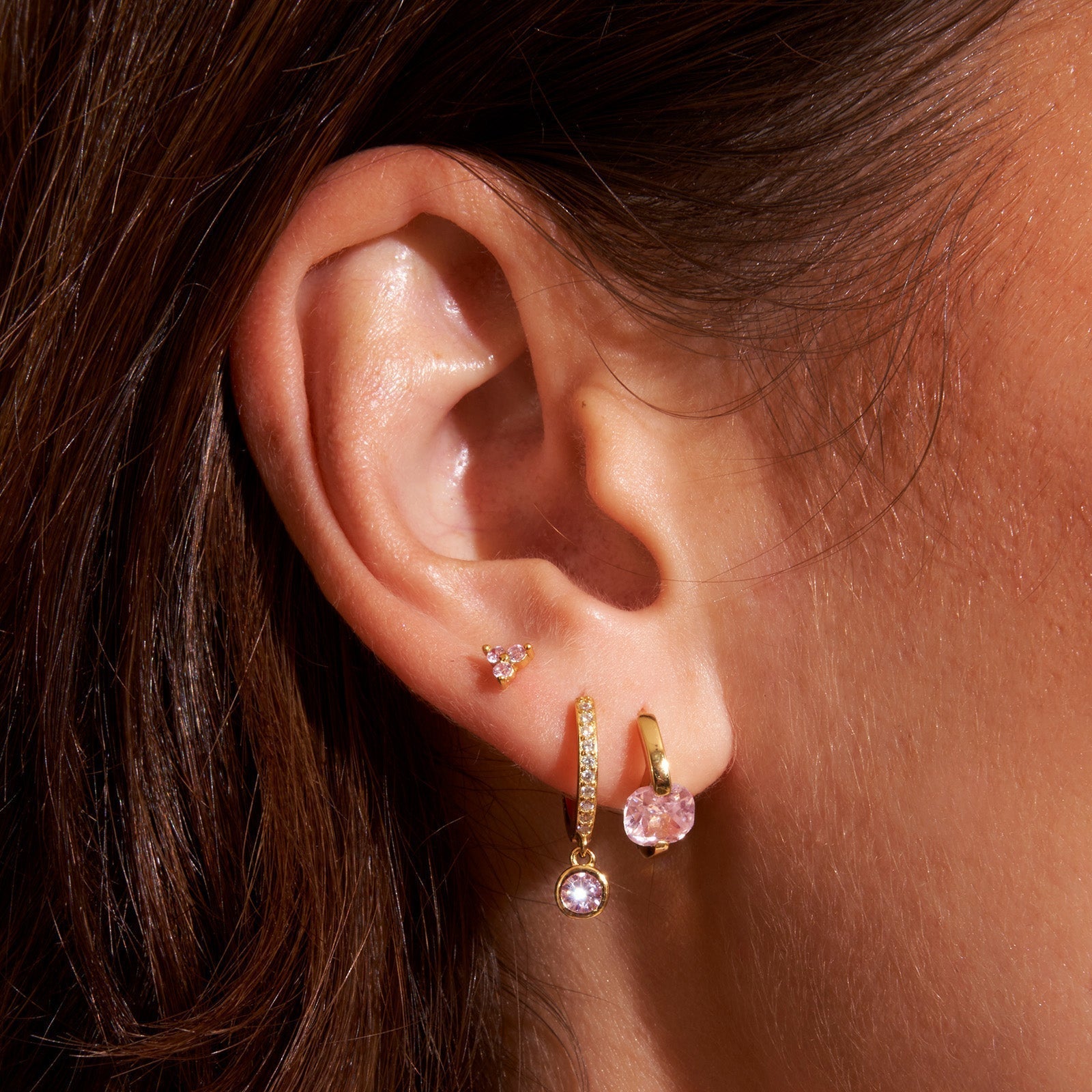 Cassia Stud Earrings - Rose 2