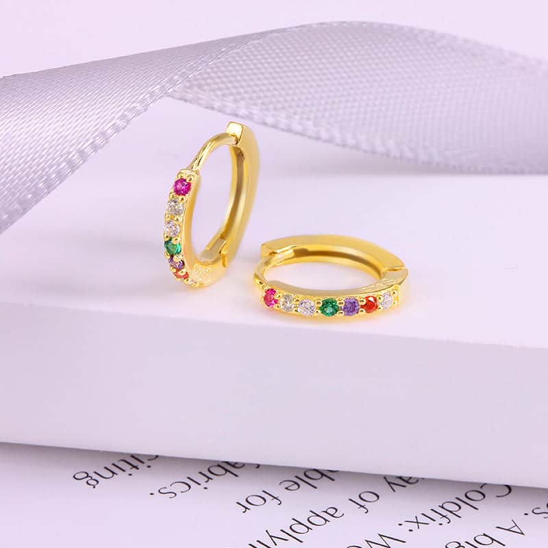 Colorful Crystal Ear Clips