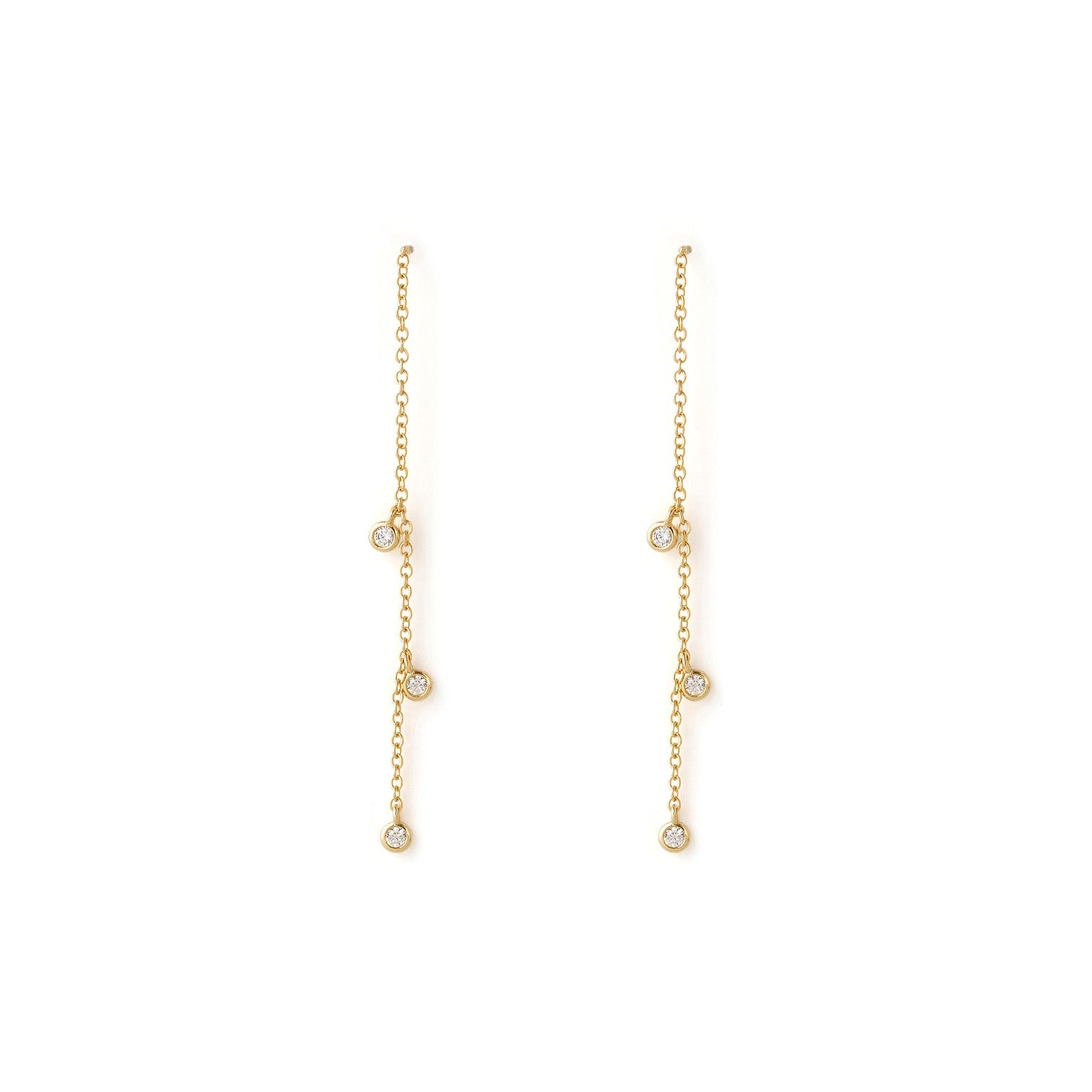 Comet Threader Gold Earrings