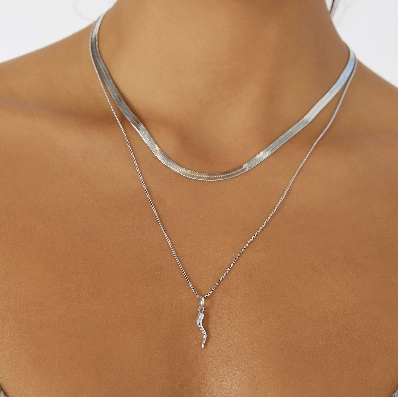 Cornicello Silver Charm Necklace 2
