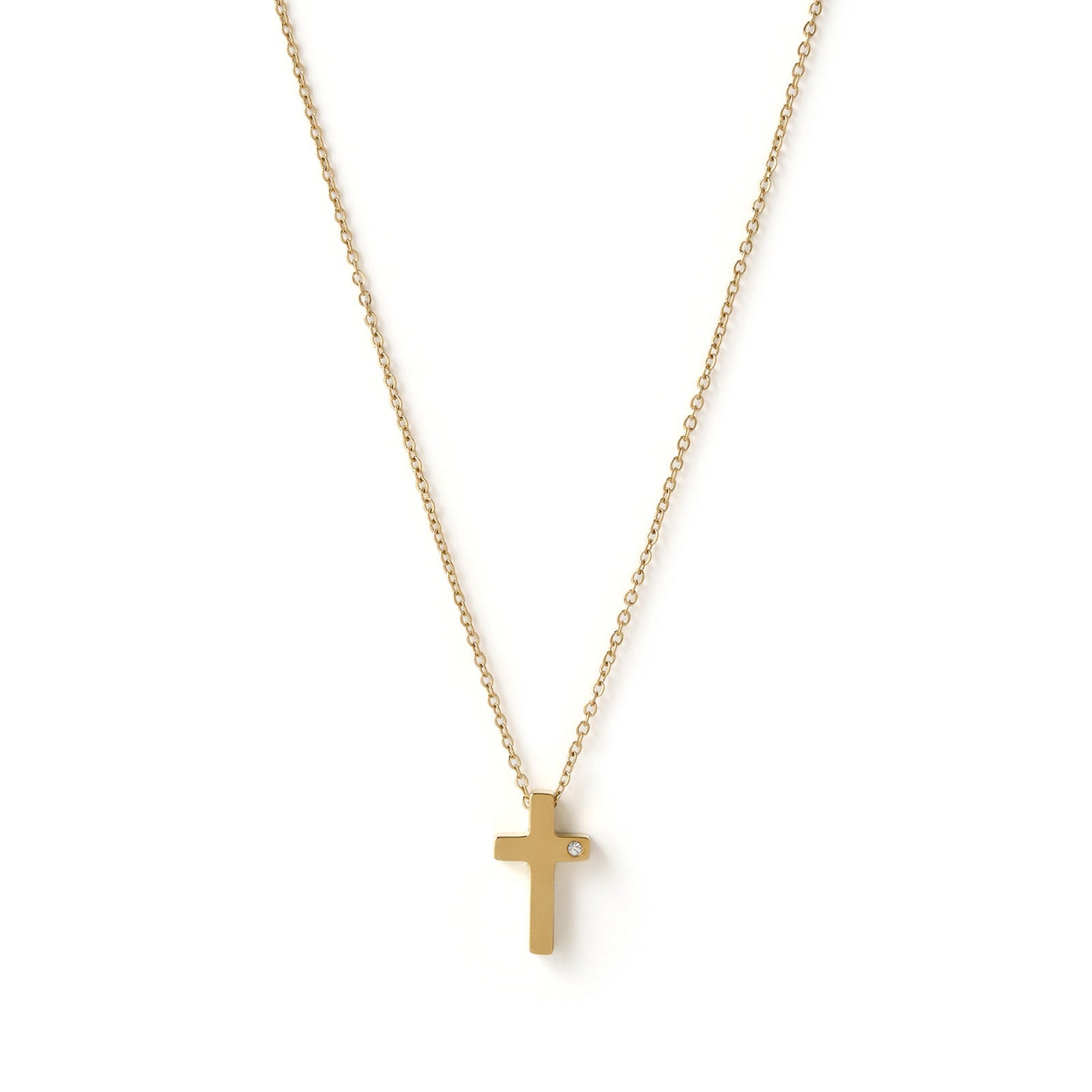 Cross Charm Gold Necklace