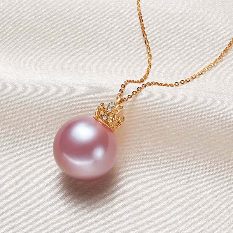 Purple Pearl Pendant Necklace