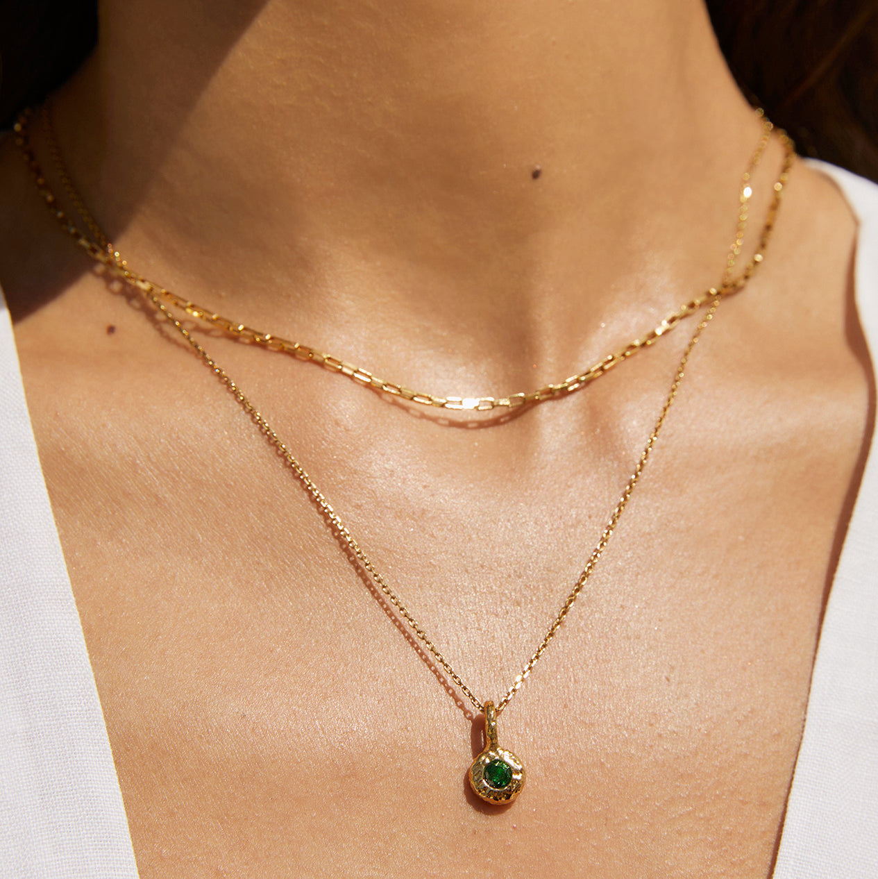Crushed Birthstone Necklace 2