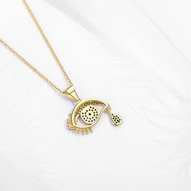 Gold Eye Pendant Necklace