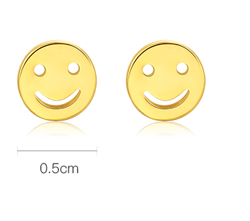 Gold Smiley Earrings