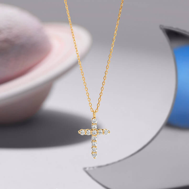 Diamond Cross Pendant Necklace