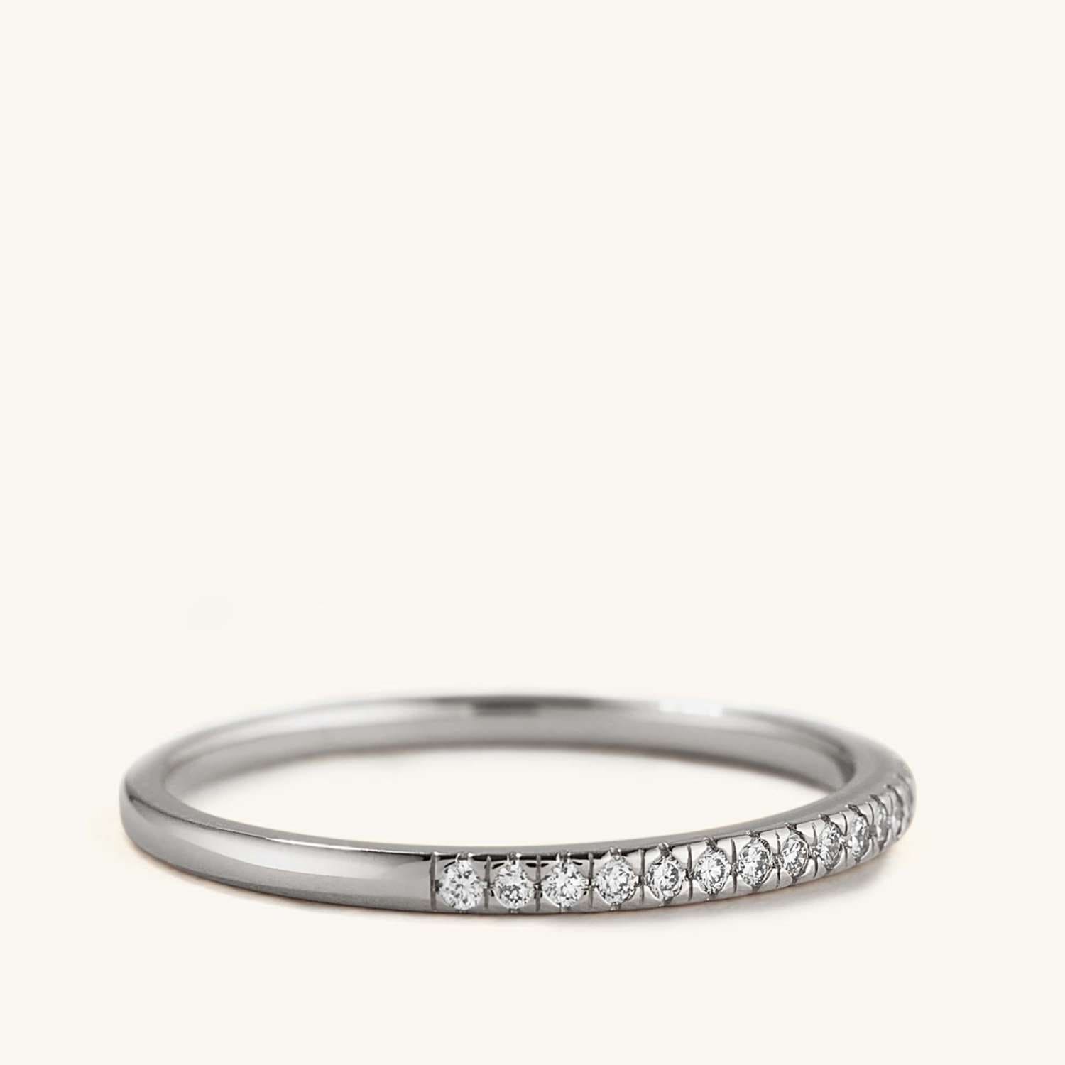 Diamonds Slim Tennis Team Ring-14k-Front