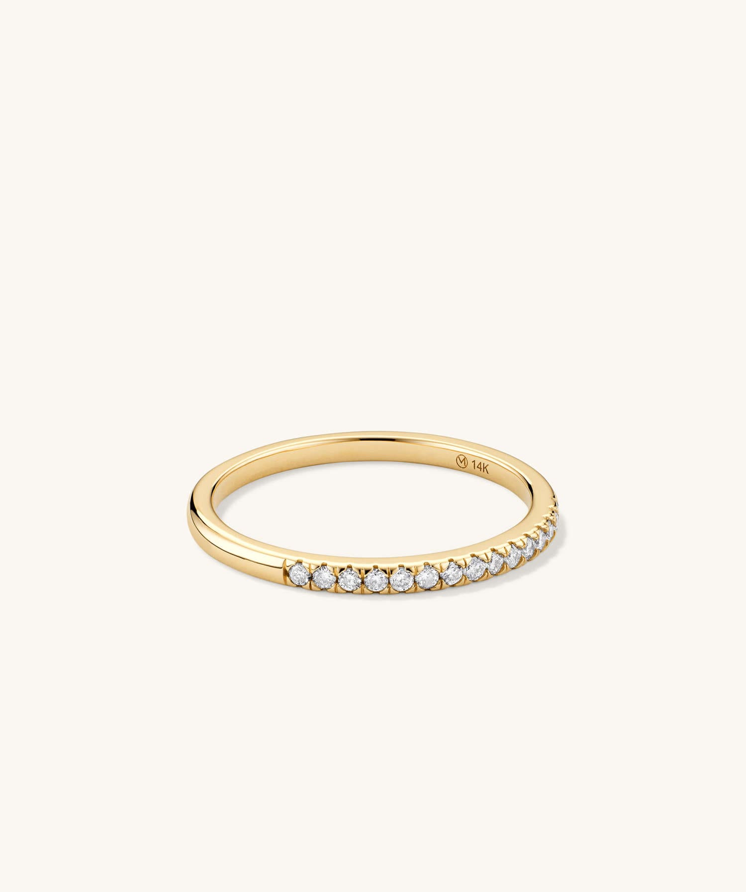 Diamonds Slim Tennis Team Ring-14k-Front