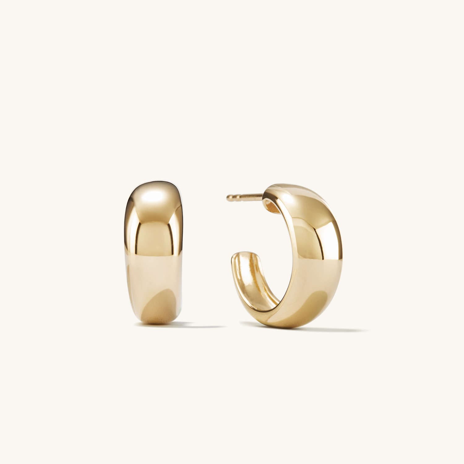 C-Shaped Hoop Earrings