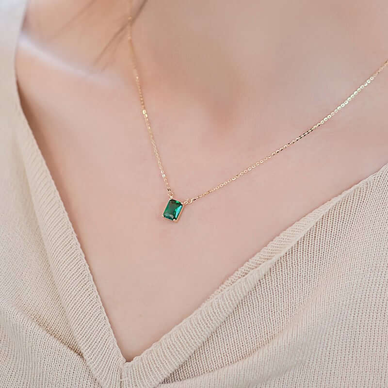 Emerald Pendant Necklace