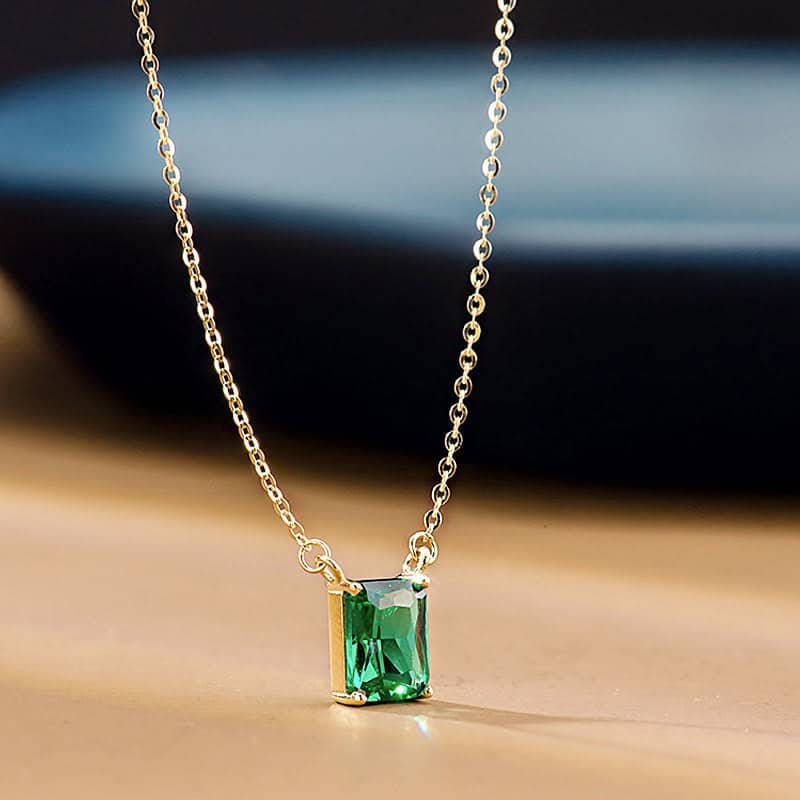 Emerald Pendant Necklace