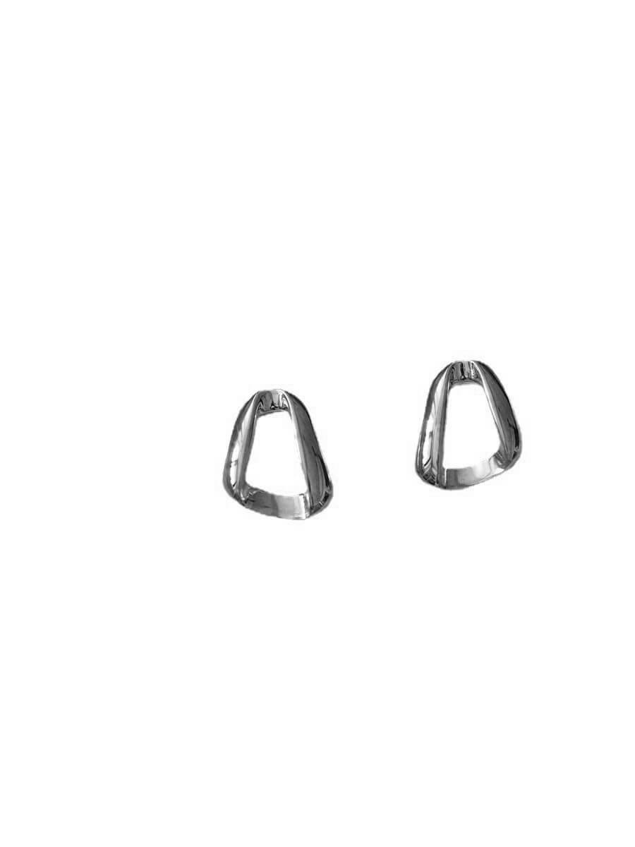 Triangle ear studs silver