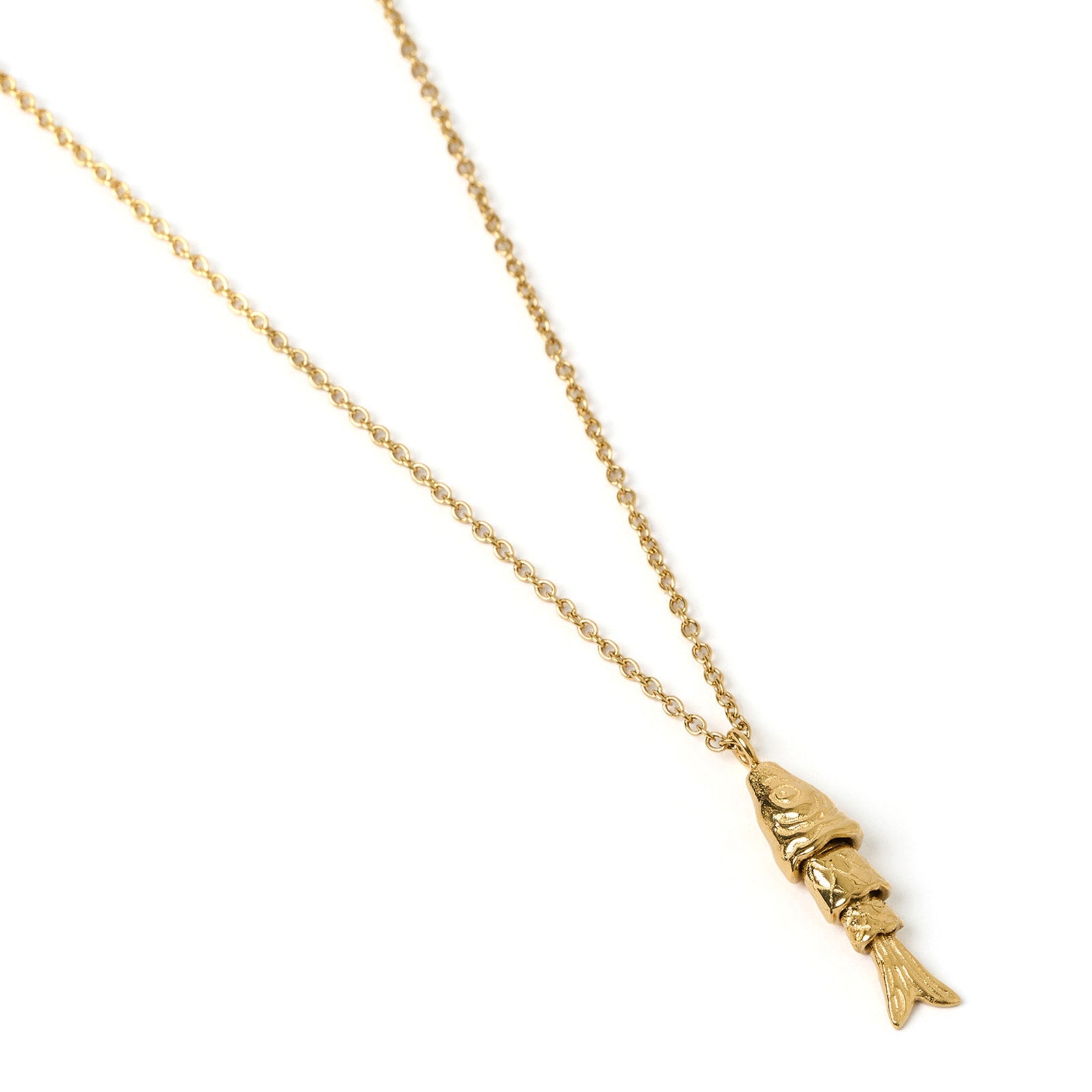 Fishbone Gold Necklace 5