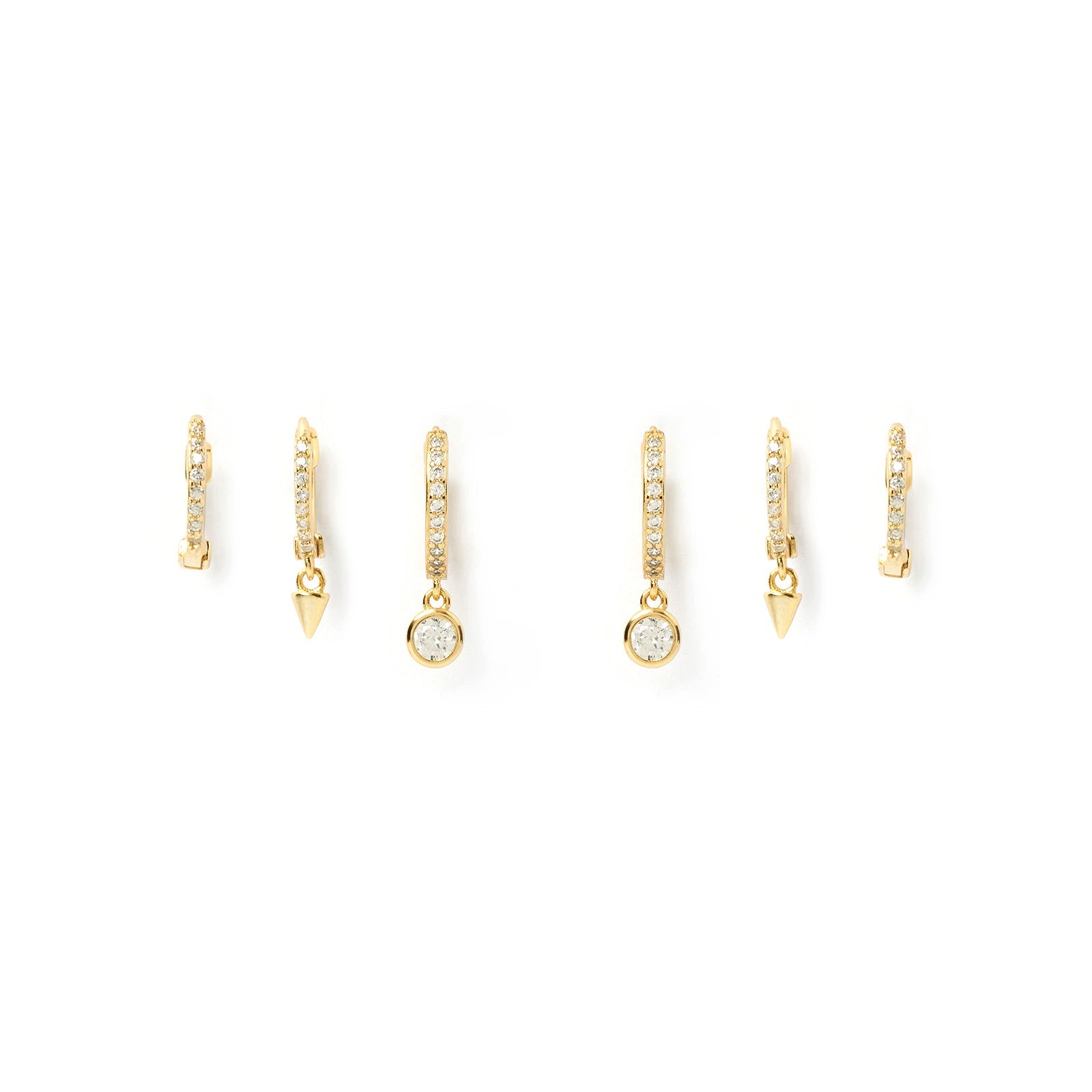 Glitter Earring Stack - Stone