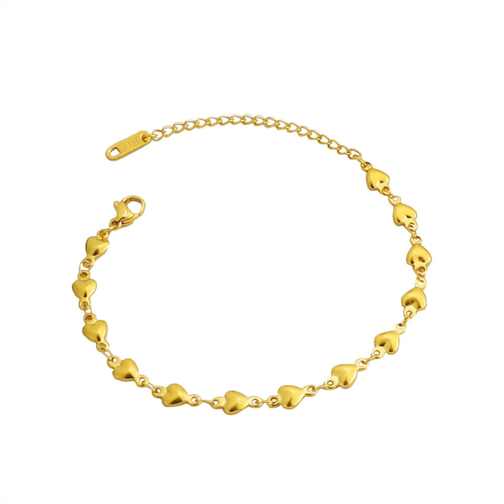 Gold Heart chain bracelet