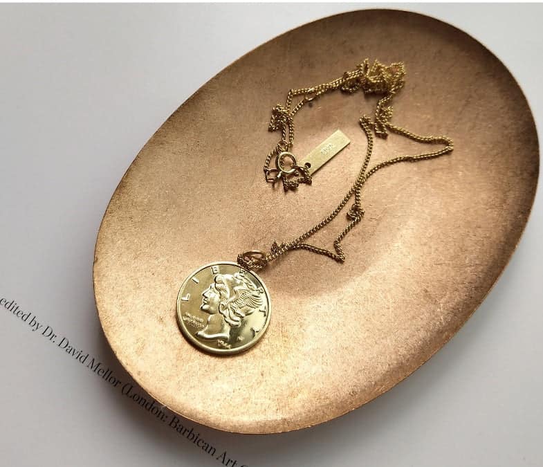 Vintage Gold Roman Coin Necklace