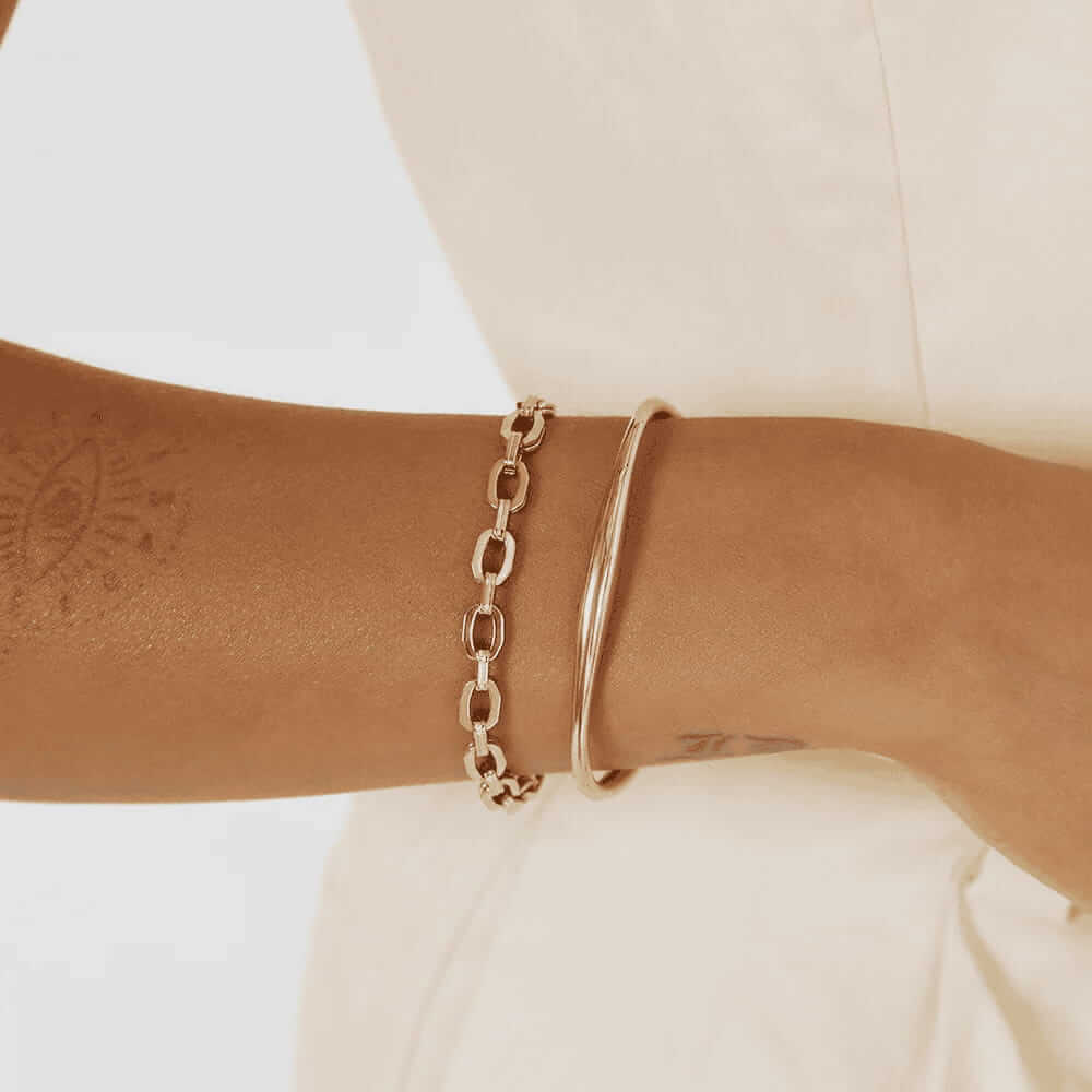 Wave Gold Cuff Bracelet