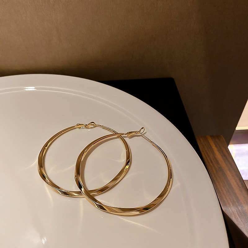 Big Gold Hoop Earrings
