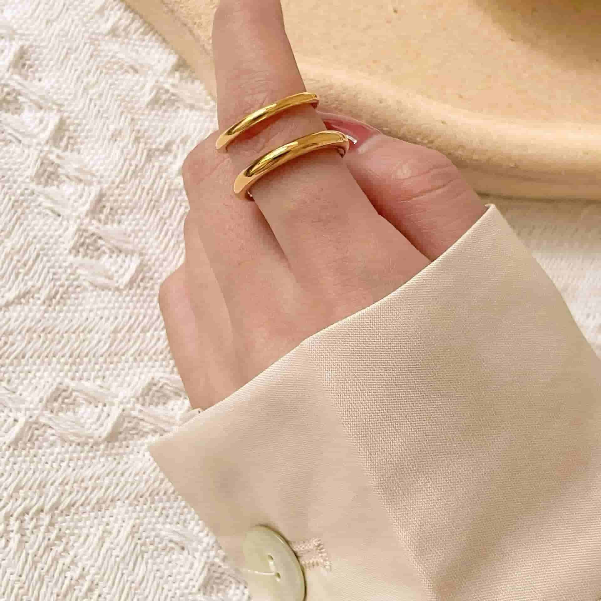 gold plated stacking rings