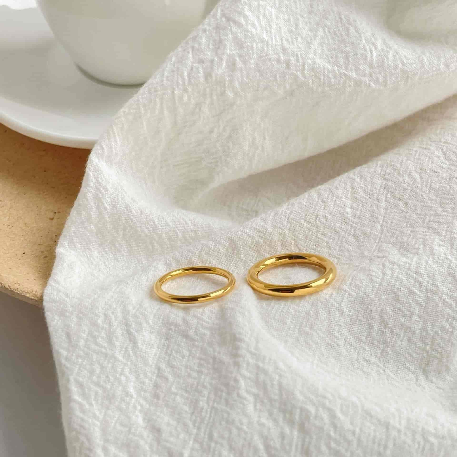 gold plated stacking rings